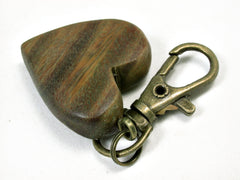 LV-2031 Verawood Wooden Heart Charm, Keychain, Wedding Favor-HAND CARVED