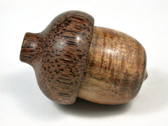LV-2016 Curly Koa & Coconut Acorn Jewelry Box, Pill Box, Trinket Box-SCREW CAP