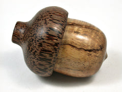 LV-2016 Curly Koa & Coconut Acorn Jewelry Box, Pill Box, Trinket Box-SCREW CAP