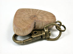 LV-2018 Coast Live Oak Wooden Heart Charm, Keychain, Wedding Favor-HAND CARVED