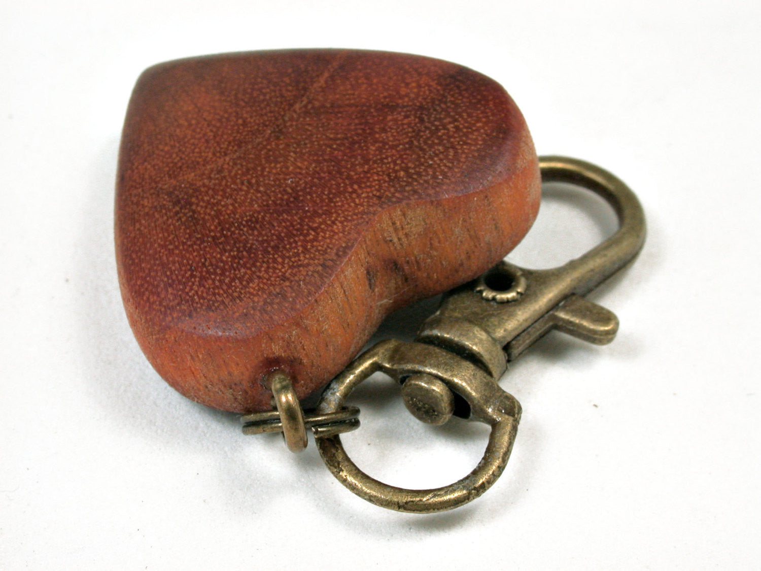 LV-2021 Pernambuco Wooden Heart Charm, Keychain, Wedding Favor-HAND CARVED