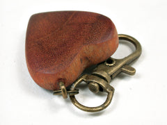 LV-2021 Pernambuco Wooden Heart Charm, Keychain, Wedding Favor-HAND CARVED