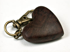 LV-2029 Manzanita Burl Wooden Heart Charm, Keychain, Wedding Favor-HAND CARVED
