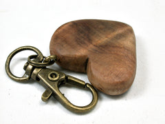 LV-1898 Japanese Sugi Wooden Heart Charm, Keychain, Wedding Favor-HAND CARVED