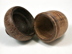 LV-2016 Curly Koa & Coconut Acorn Jewelry Box, Pill Box, Trinket Box-SCREW CAP
