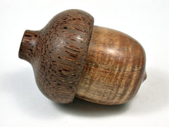 LV-2016 Curly Koa & Coconut Acorn Jewelry Box, Pill Box, Trinket Box-SCREW CAP