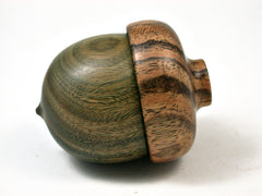 Reserved for Pam: LV-2057 Verawood & Bocote Acorn Jewelry Box, Pill Box, Trinket Box-SCREW CAP