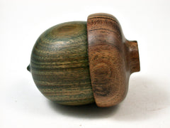 Reserved for Pam: LV-2057 Verawood & Bocote Acorn Jewelry Box, Pill Box, Trinket Box-SCREW CAP