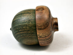 Reserved for Pam: LV-2057 Verawood & Bocote Acorn Jewelry Box, Pill Box, Trinket Box-SCREW CAP