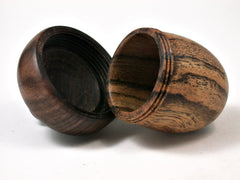 LV-2059 Bocote & Kou Acorn Jewelry Box, Pill Box, Trinket Box-SCREW CAP