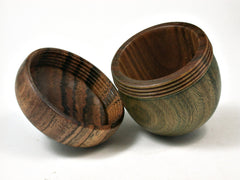 Reserved for Pam: LV-2057 Verawood & Bocote Acorn Jewelry Box, Pill Box, Trinket Box-SCREW CAP