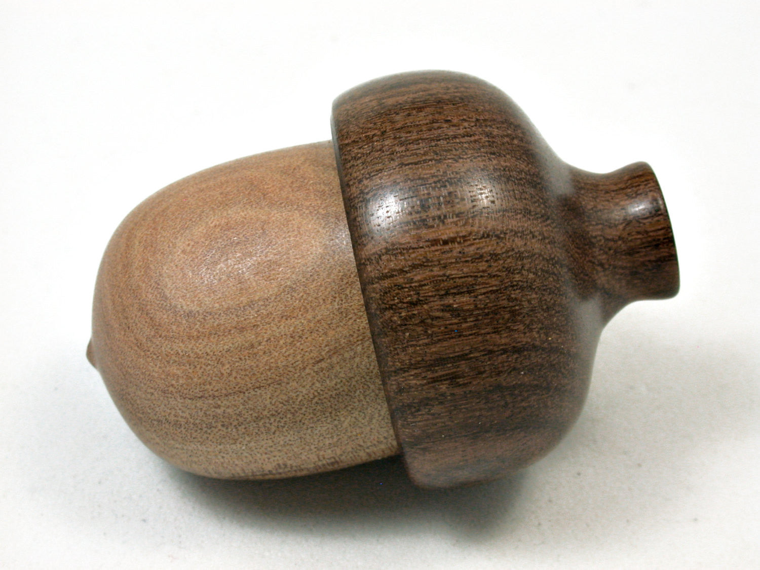 LV-1935 Sandalwood & Leadwood Acorn Engagement Ring Box, Pill Box, Trinket Box-SCREW CAP