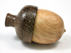 Reserved for Mary: LV-1955 Ponderosa Pine Burl & Coconut Palm Hand Turned Acorn Trinket Box, Keepsakes, Jewelry Box-SCREW CAP