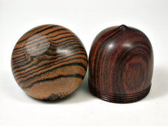 LV-2082 Wooden Acorn Pill Box, Jewelry/Engagement Ring Box from Cocobolo & Bocote-SCREW CAP