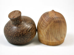 Reserved for Mary: LV-1955 Ponderosa Pine Burl & Coconut Palm Hand Turned Acorn Trinket Box, Keepsakes, Jewelry Box-SCREW CAP
