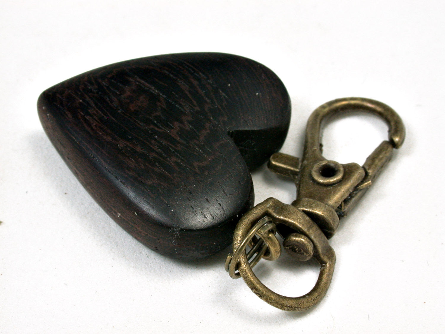 LV-2091 Brazilian Rosewood Heart Shaped Charm, Keychain, Unique Hand Made