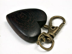 LV-2091 Brazilian Rosewood Heart Shaped Charm, Keychain, Unique Hand Made