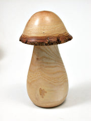 LV-2084 Wooden Mushroom Threaded Box, Pill, Jewelry Box from Goldenrain Tree--SCREW CAP