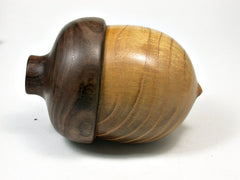 LV-2089 Mulberry & Walnut Hand Turned Acorn Trinket Box, Keepsakes, Jewelry Box-SCREW CAP