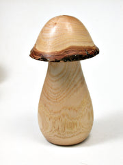 LV-2084 Wooden Mushroom Threaded Box, Pill, Jewelry Box from Goldenrain Tree--SCREW CAP
