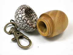 LV-2094 Acorn Pendant Box, Charm, Pill Holder from Osage Orange & Betelnut-SCREW CAP