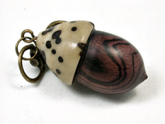 LV-2093 Acorn Pendant Box, Charm, Pill Holder from Camatillo & Raffia Palm Nut-SCREW CAP