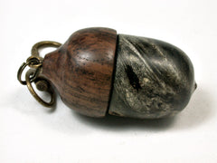 LV-2102 Acorn Pendant Box, Charm, Pill Holder from Buckeye Burl & Leadwood-SCREW CAP