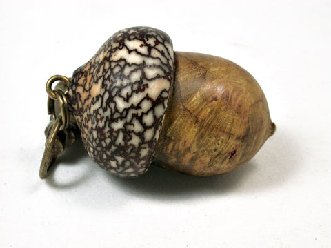 LV-2106 Acorn Pendant Box, Charm, Pill Holder from Redbud Burl & Betelnut-SCREW CAP