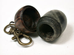 LV-2102 Acorn Pendant Box, Charm, Pill Holder from Buckeye Burl & Leadwood-SCREW CAP