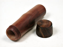 LV-2111 Manzanita & Desert Ironwood Slim Pill Box, Snuff Box, Toothpick Holder, Needle Case-SCREW CAP