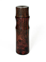 LV-2126 Cocobolo & Leadwood Slim Pill Box, Toothpick Holder, Needle Case-SCREW CAP