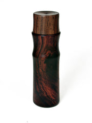 LV-2126 Cocobolo & Leadwood Slim Pill Box, Toothpick Holder, Needle Case-SCREW CAP