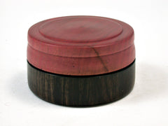 LV-2150 Pink Ivory & Ebony Flat Pill Box, Ring Holder, Jewelry Box-SCREW CAP