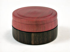 LV-2150 Pink Ivory & Ebony Flat Pill Box, Ring Holder, Jewelry Box-SCREW CAP