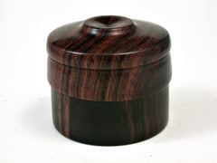 LV-2152 Cocobolo & Ebony Flat Pill Box, Ring Holder, Jewelry Box-SCREW CAP