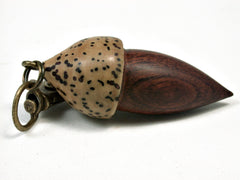 LV-2149 Acorn Pendant Box, Charm, Pill Holder from Desert Ironwood & Yollilo Palm Nut-SCREW CAP