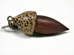 LV-2149 Acorn Pendant Box, Charm, Pill Holder from Desert Ironwood & Yollilo Palm Nut-SCREW CAP