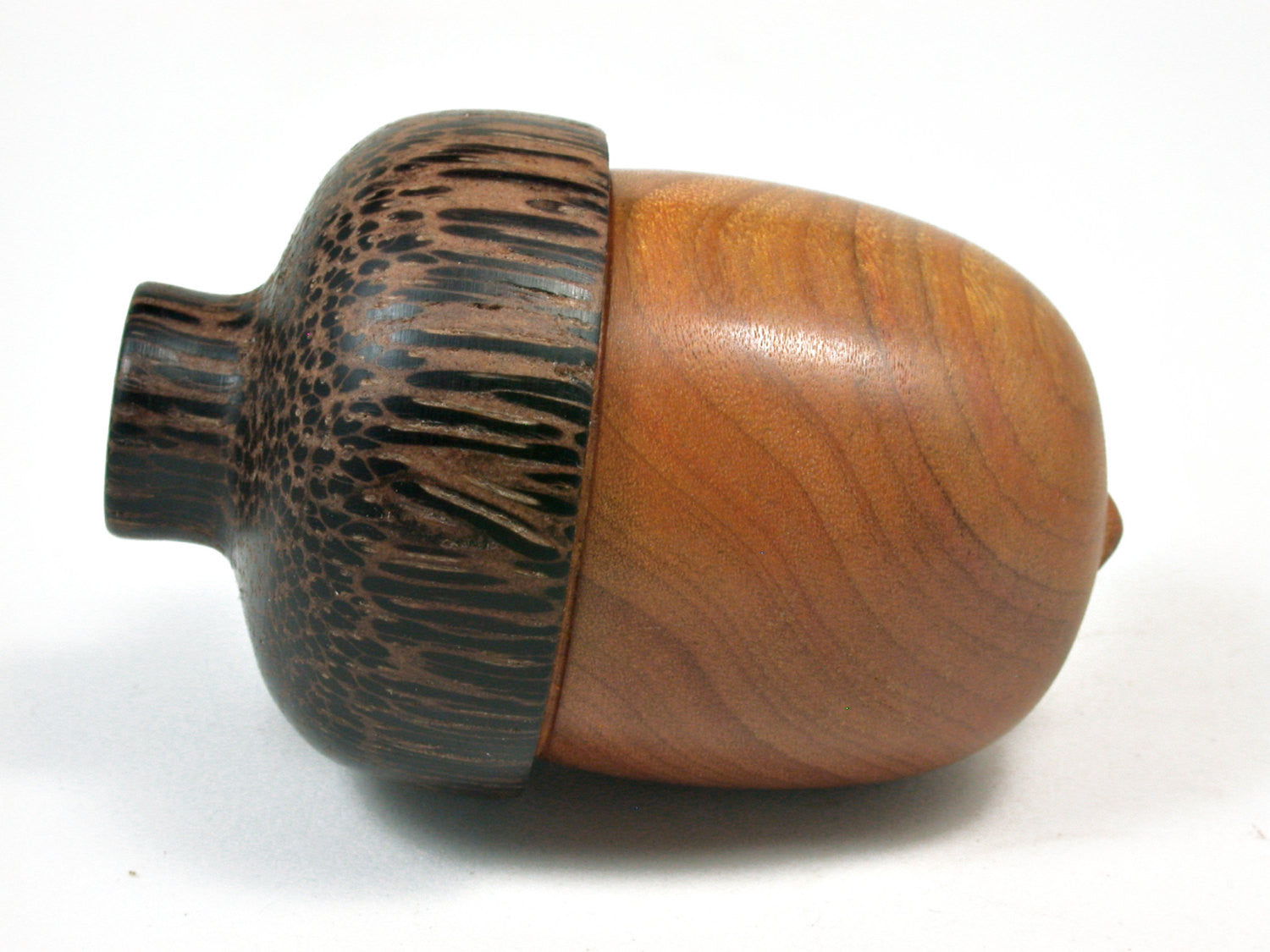 LV-2159 Wooden Acorn Pill Box, Jewelry/Engagement Ring Box from Putumuju & Black Palm-SCREW CAP