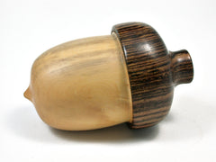 LV-2165 Wooden Acorn Pill Box, Jewelry/Engagement Ring Box from French Boxwood & Bocote-SCREW CAP