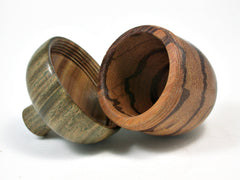 LV-2166 Wooden Acorn Pill Box, Jewelry/Engagement Ring Box from Marblewood & Verawood-SCREW CAP