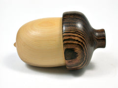 LV-2165 Wooden Acorn Pill Box, Jewelry/Engagement Ring Box from French Boxwood & Bocote-SCREW CAP