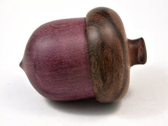 LV-2163 Wooden Acorn Pill Box, Jewelry/Engagement Ring Box from Purpleheart & Mora-FITTED CAP