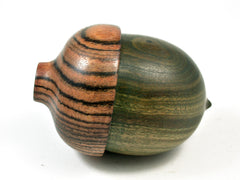 LV-2158 Verawood & Bocote Acorn Jewelry Box, Pill Box, Trinket Box-SCREW CAP