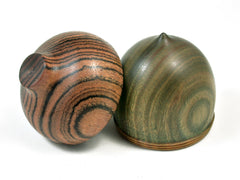 LV-2158 Verawood & Bocote Acorn Jewelry Box, Pill Box, Trinket Box-SCREW CAP