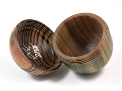 LV-2158 Verawood & Bocote Acorn Jewelry Box, Pill Box, Trinket Box-SCREW CAP