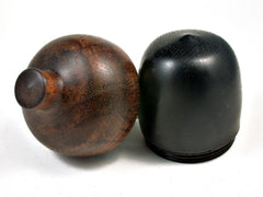 LV-2170 Ancient English Bog Oak & Curly Koa Wooden Acorn Trinket Box, Keepsakes, Jewelry Box-SCREW CAP
