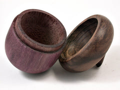 LV-2163 Wooden Acorn Pill Box, Jewelry/Engagement Ring Box from Purpleheart & Mora-FITTED CAP