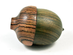 LV-2158 Verawood & Bocote Acorn Jewelry Box, Pill Box, Trinket Box-SCREW CAP