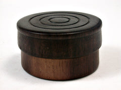 LV-2161 Queenwood & Rosewood Flat Pill Box, Ring Holder, Jewelry Box-SCREW CAP