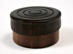 LV-2161 Queenwood & Rosewood Flat Pill Box, Ring Holder, Jewelry Box-SCREW CAP